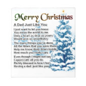Papa-gedicht - kerstontwerp notitieblok (Voorkant)
