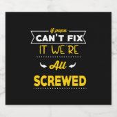 Papa geeft als Papa het niet kan oplossen Bier Etiket (Enkel label)