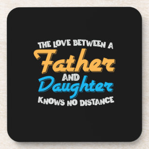 Papa geeft de liefde tussen vader en dochter bier onderzetter