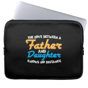 Papa geeft de liefde tussen vader en dochter laptop sleeve