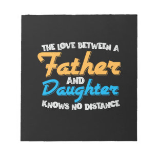 Papa geeft de liefde tussen vader en dochter notitieblok
