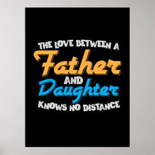 Papa geeft de liefde tussen vader en dochter poster