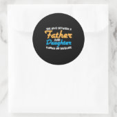 Papa geeft de liefde tussen vader en dochter ronde sticker (Tas)