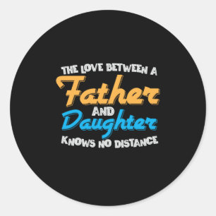 Papa geeft de liefde tussen vader en dochter ronde sticker