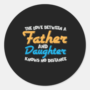 Papa geeft de liefde tussen vader en dochter ronde sticker