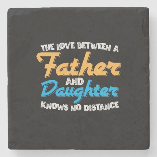 Papa geeft de liefde tussen vader en dochter stenen onderzetter (Voorkant)