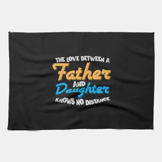 Papa geeft de liefde tussen vader en dochter theedoek (Horizontaal)