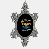 Papa geeft de liefde tussen vader en dochter tin sneeuwvlok ornament (Links)