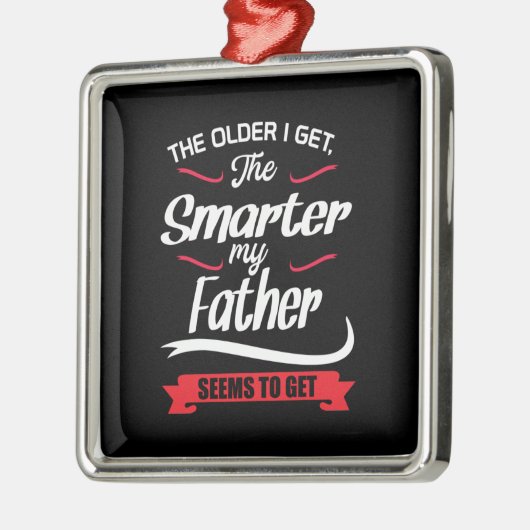 Papa geeft de ouder die ik krijg de slimmer metalen ornament (Links)