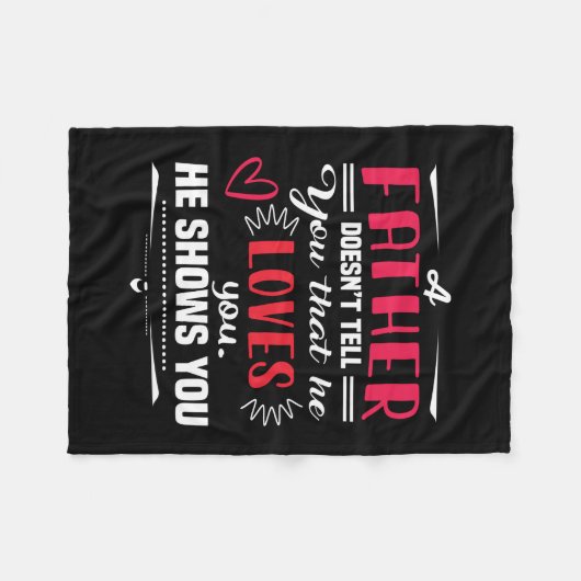 Papa geeft een vader niet fleece deken (Voorkant (Horizontaal))