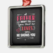 Papa geeft een vader niet metalen ornament (Links)