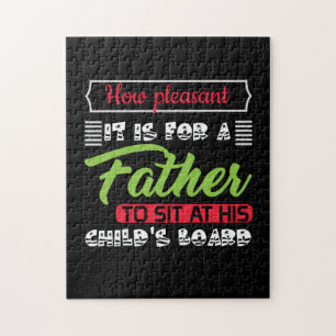 Papa geeft het voor een vader. legpuzzel
