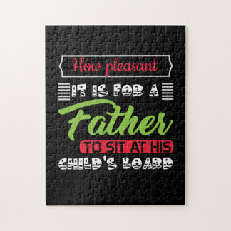 Papa geeft het voor een vader. legpuzzel