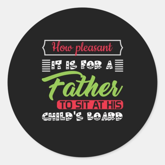 Papa geeft het voor een vader. ronde sticker (Voorkant)