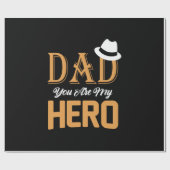 Papa geeft pap je bent mijn Hero Cadeaupapier (Vlak)