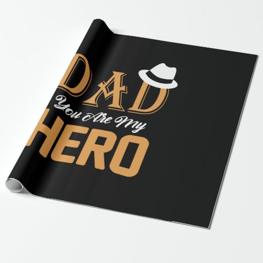 Papa geeft pap je bent mijn Hero Cadeaupapier (Uitgerold)
