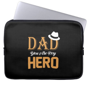 Papa geeft pap je bent mijn Hero Laptop Sleeve