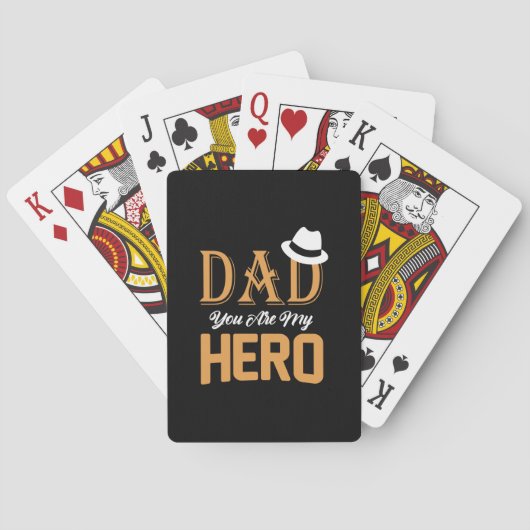 Papa geeft pap je bent mijn Hero Pokerkaarten (Achterkant)