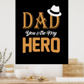 Papa geeft pap je bent mijn Hero Poster (Keuken)