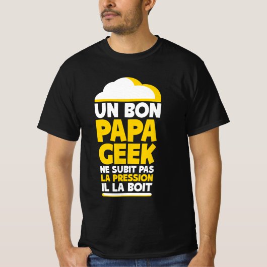 Papa Geek Biere Prestige T-shirt (Voorkant)