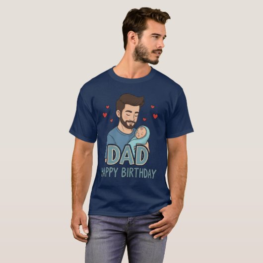 Papa Gefeliciteerd T-shirt (Voorkant volledig)