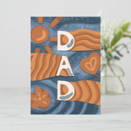 Papa - Gefeliciteerd Vaderdag Feestdagenkaart (Staand voorkant)