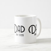 Papa Gegrondvest Grunge tekst geschat jaar nieuwe Koffiemok (Voorkant rechts)