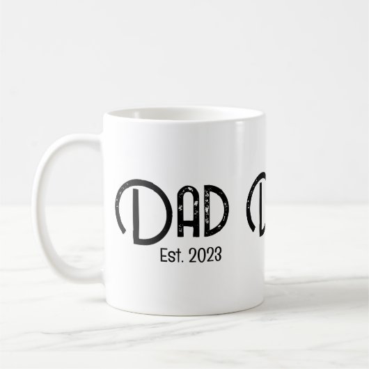 Papa Gegrondvest Grunge tekst geschat jaar nieuwe Koffiemok (Links)