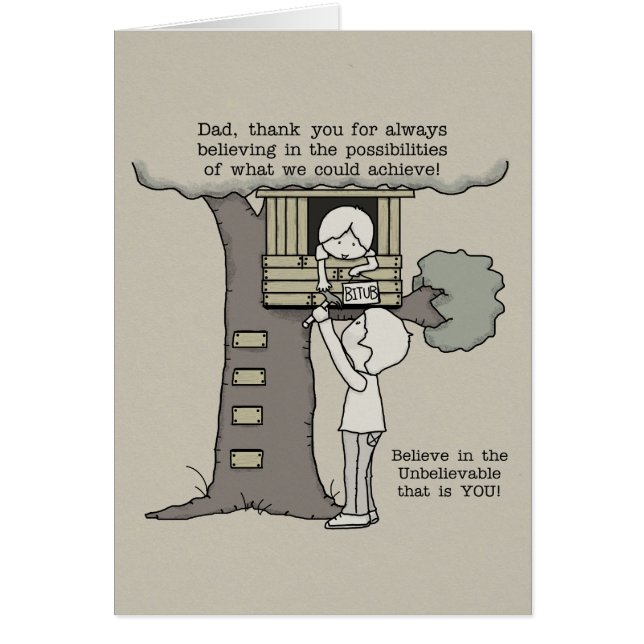 Papa gelooft in mogelijkheden (Voorkant)