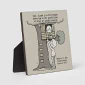 Papa gelooft in mogelijkheden fotoplaat (Voorkant)