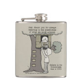 Papa gelooft in mogelijkheden heupfles (Voorkant)