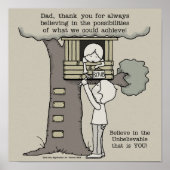 Papa gelooft in mogelijkheden poster (Voorkant)