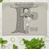 Papa gelooft in mogelijkheden theedoek (Gevouwen)