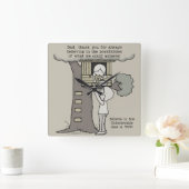 Papa gelooft in mogelijkheden vierkante klok (Huis)