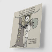 Papa gelooft in mogelijkheden vierkante klok (Hoek)