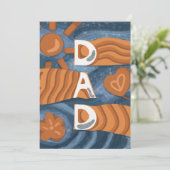 Papa - Gelukkige Vaderdag Feestdagenkaart (Staand voorkant)