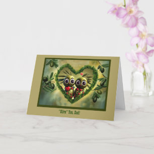 Papa Gelukkige Vaderdag Ik Hou Van Jou schattige O Kaart