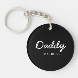 Papa | Gepersonaliseerde kinder namen Vaderdag cad Sleutelhanger