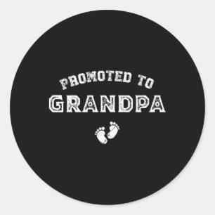 Papa gepromoveerd tot opa zwangerschap aankondigen ronde sticker