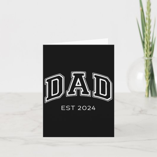 Papa Geschat 2024 Vader Verwacht Ba Kaart (Voorkant)