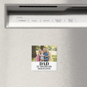 Papa Geschat Jaar Naam Modern Schrift Wit Magneet (Insitu (Vaatwasser))
