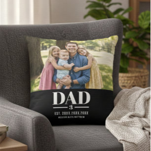 Papa Geschat jaar naam nummer schrift foto Kussen