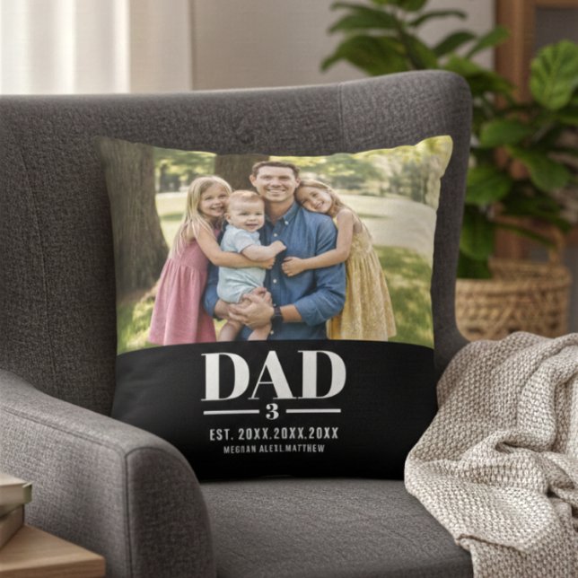 Papa Geschat jaar naam nummer schrift foto Kussen (Creator heeft geüpload)
