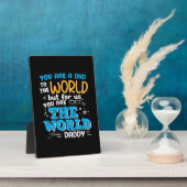 Papa Geschenk Jij Bent De Wereld Papa Fotoplaat (Zijkant)