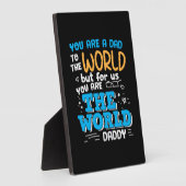 Papa Geschenk Jij Bent De Wereld Papa Fotoplaat (Zijkant)