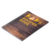 PAPA Geschreven Met Pizza & Tacos Grappig Schattig Notitieboek (Linkerzijde)