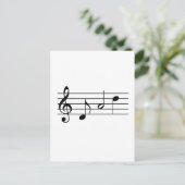 Papa gespeld in Muzieknoten Briefkaart (Staand voorkant)