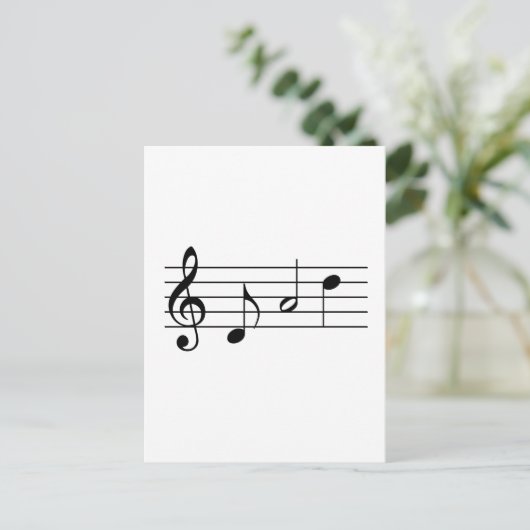 Papa gespeld in Muzieknoten Briefkaart (Staand voorkant)