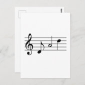 Papa gespeld in Muzieknoten Briefkaart (Voorkant / Achterkant)
