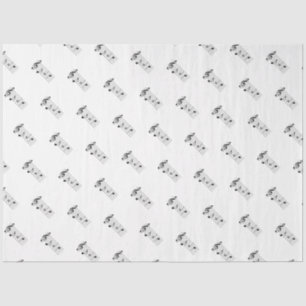 Papa gespeld in Muzieknoten Tissuepapier